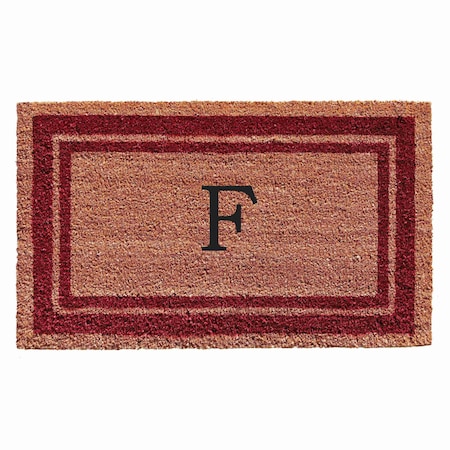 Calloway Mills Monogram Door Mat, Natural, Burgundy, 24 in W x 36 in L 152992436F